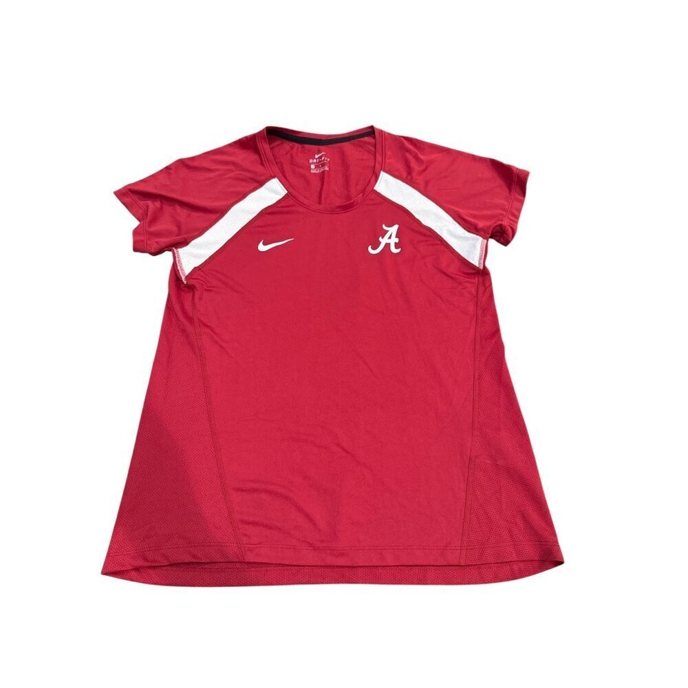 Nike Womens Alabama Crimson Tide Dri-FIT Red Short Sleeve Shirt Size M NWT